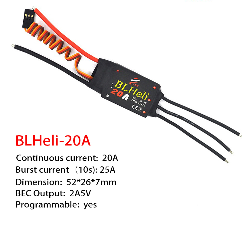 1-3 قطعة ESC BLHeli 20A 30A 50 - مراجعة Drone Motor وسعره